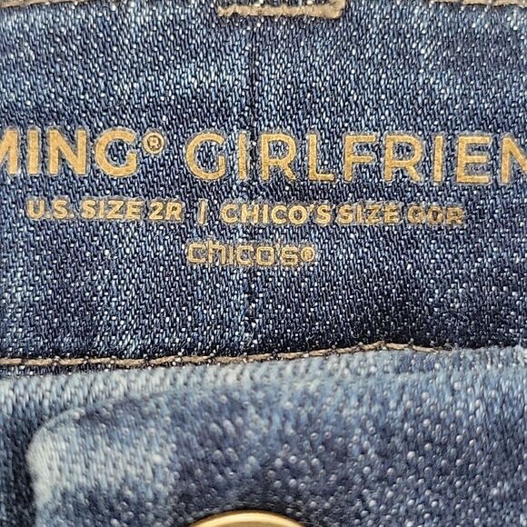 Chicos Jeans Size 2R Chicos 00R Pearls So Slimming Girlfriend Ankle Beads 28x26 - Picture 8 of 13